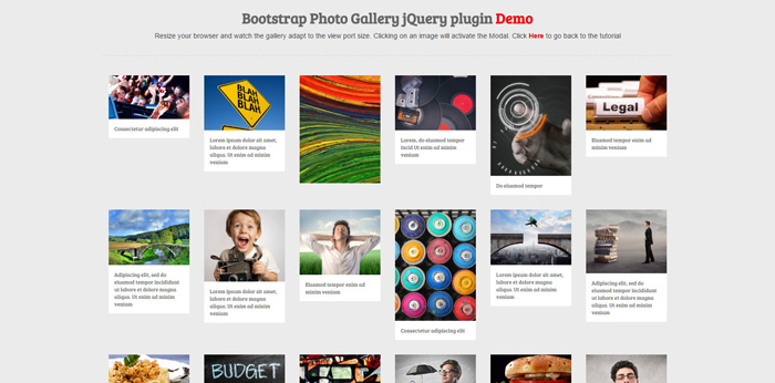 Bootstrap Photo Gallery