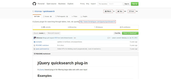 jquery search plugin