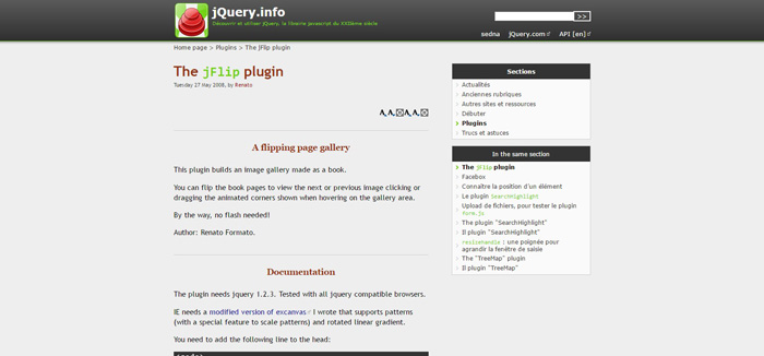 jquery flipbook plugins