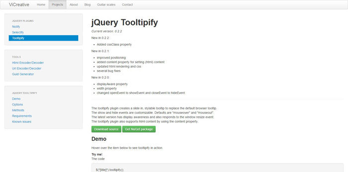 jquery tooltipify