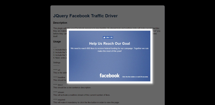 jquery-facebook-traffic-driver