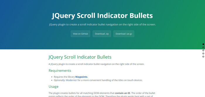 jquery-scroll-indicator-bullets