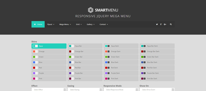 jquery mega menu plugin