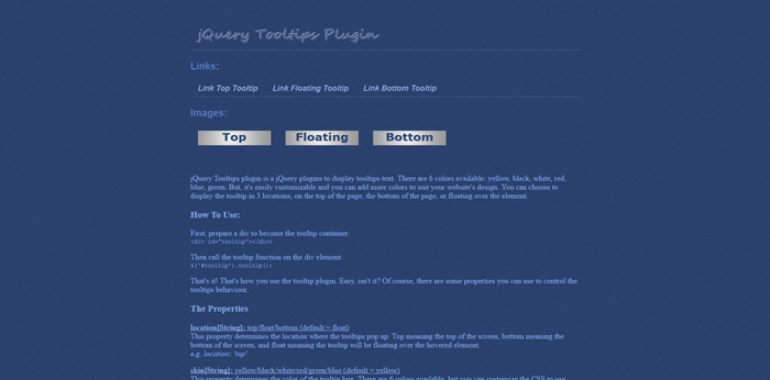 jquery tooltip plugin
